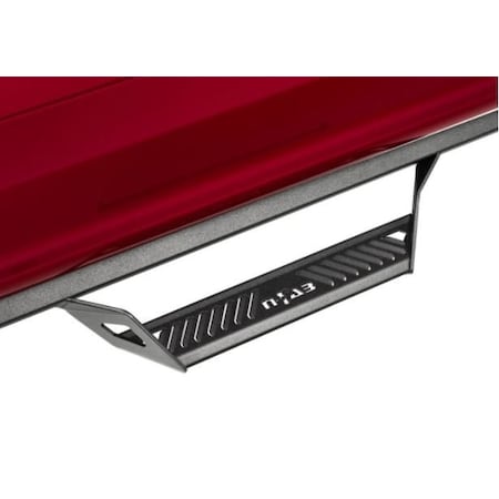 N-Fab With Drop Down Steps Angular Design Straight Black Textured Powder Coated Aluminum PRF2172B-TX